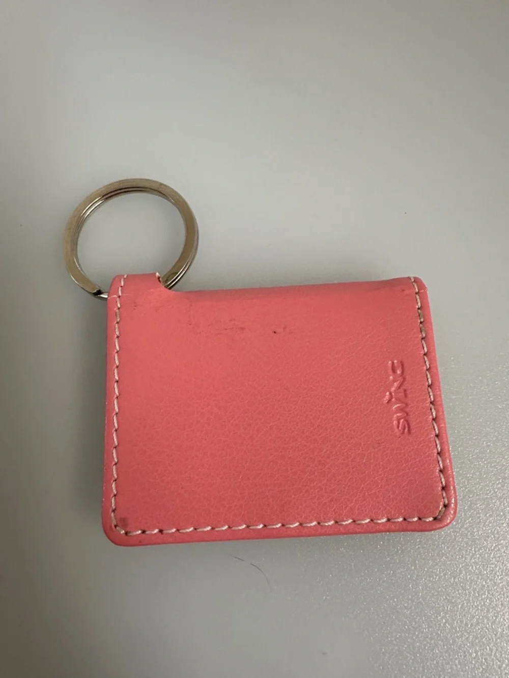 Swarovski Pink Leather magnetic Key & Card Holder with Crystal Accent
